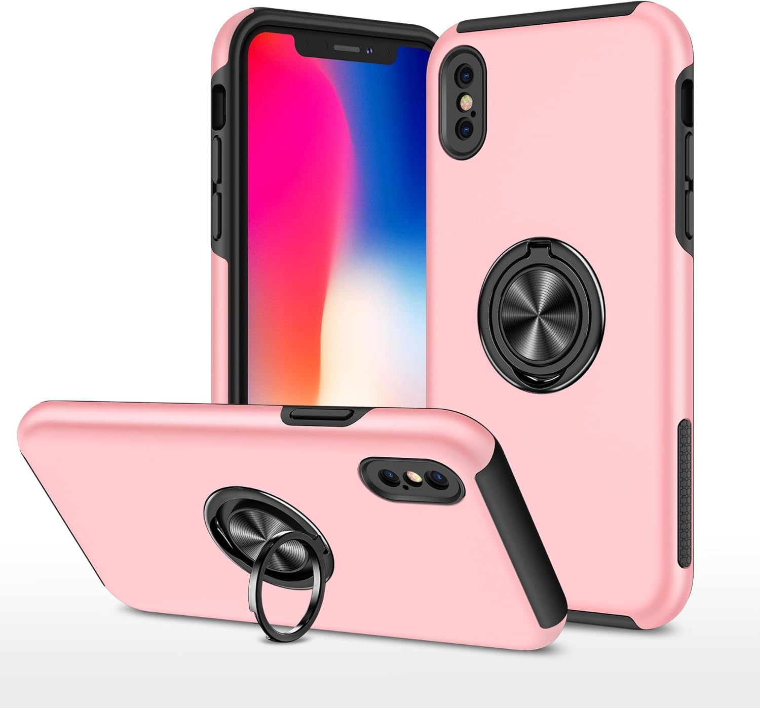 Coque hybride magnétique invisible pour iPhone X / XS