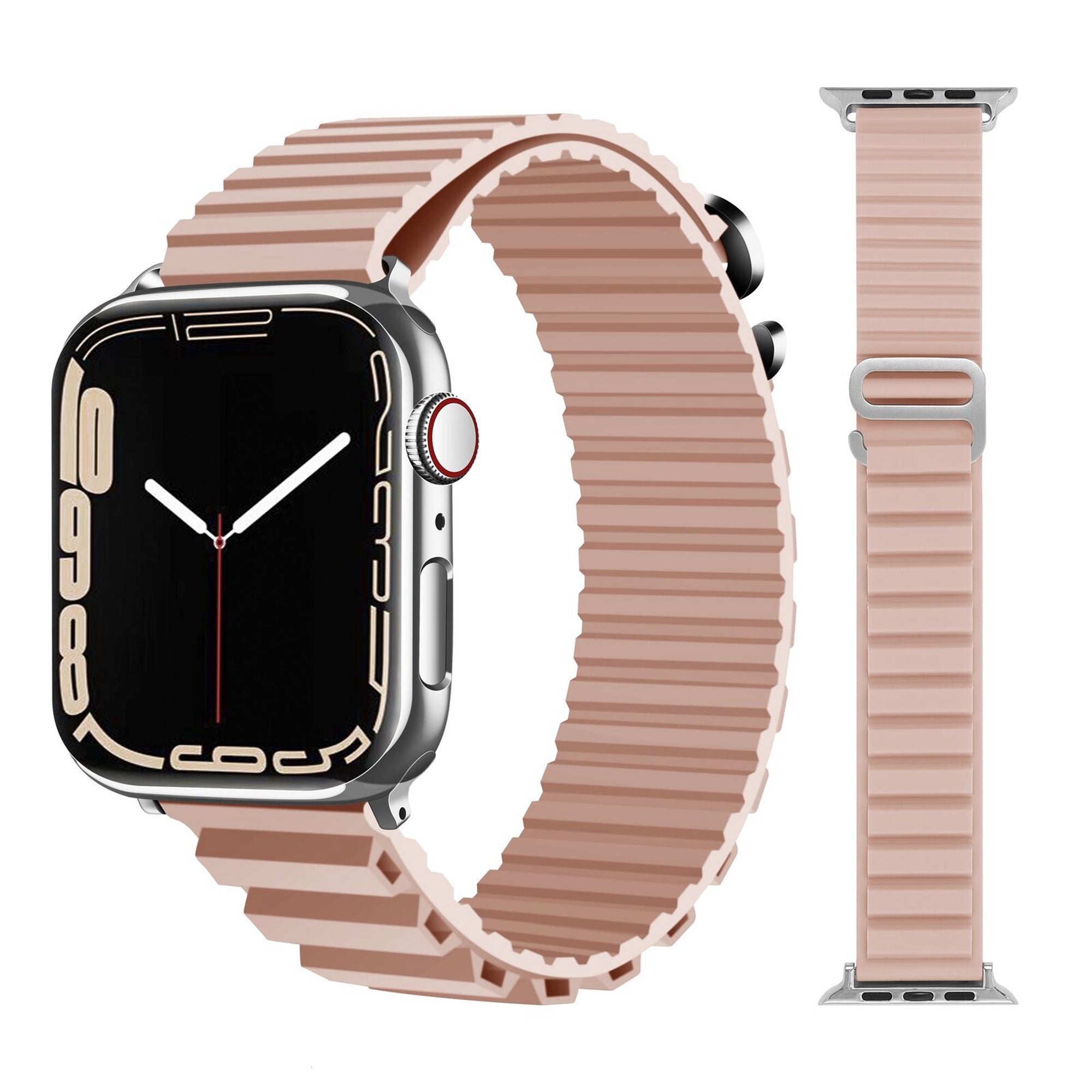 Bracelet de rechange en silicone style alpin et océan pour Apple Watch iWatch