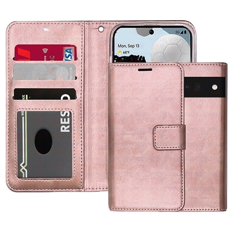 Leather Folio Wallet Case for Google Pixel 9 Pro XL