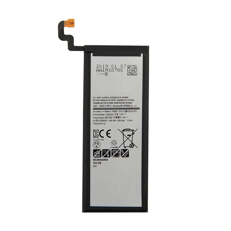 Batterie de remplacement pour Samsung Galaxy Note 5 (N9200), EB-BN920ABA EB-BN920ABE EB-BN920ABU