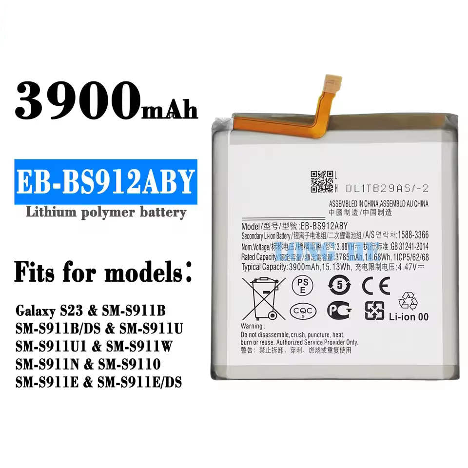 Replacement Battery for Samsung Galaxy S23 (SM-S912), EB-BS912ABY