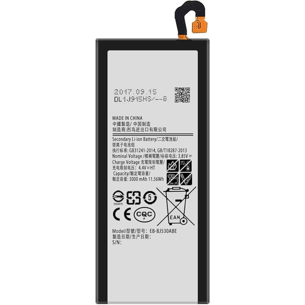 Replacement Battery for Samsung Galaxy J5 / J5 Pro 2017 (J530), EB-BJ530ABE EB-BJ530ABA