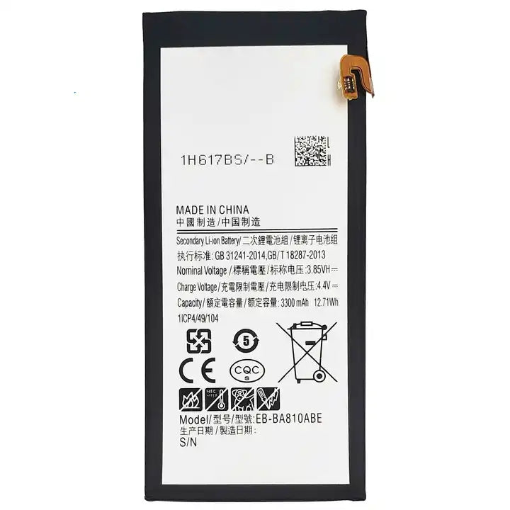 Batterie de remplacement pour Samsung Galaxy A8 2016 / A8s 2018 (A810), EB-BA810ABE EB-BA810ABA