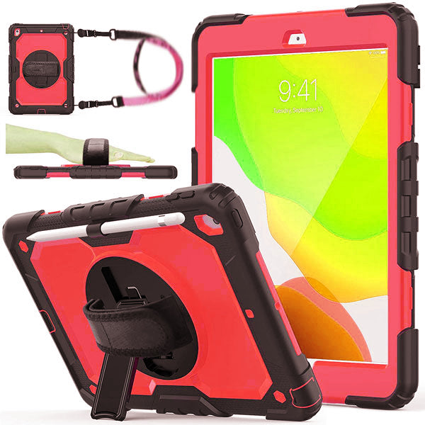 Rugged Defender Case with Strap for iPad 7 / 8 / 9 (7th / 8th / 9th Gen.) 10.2