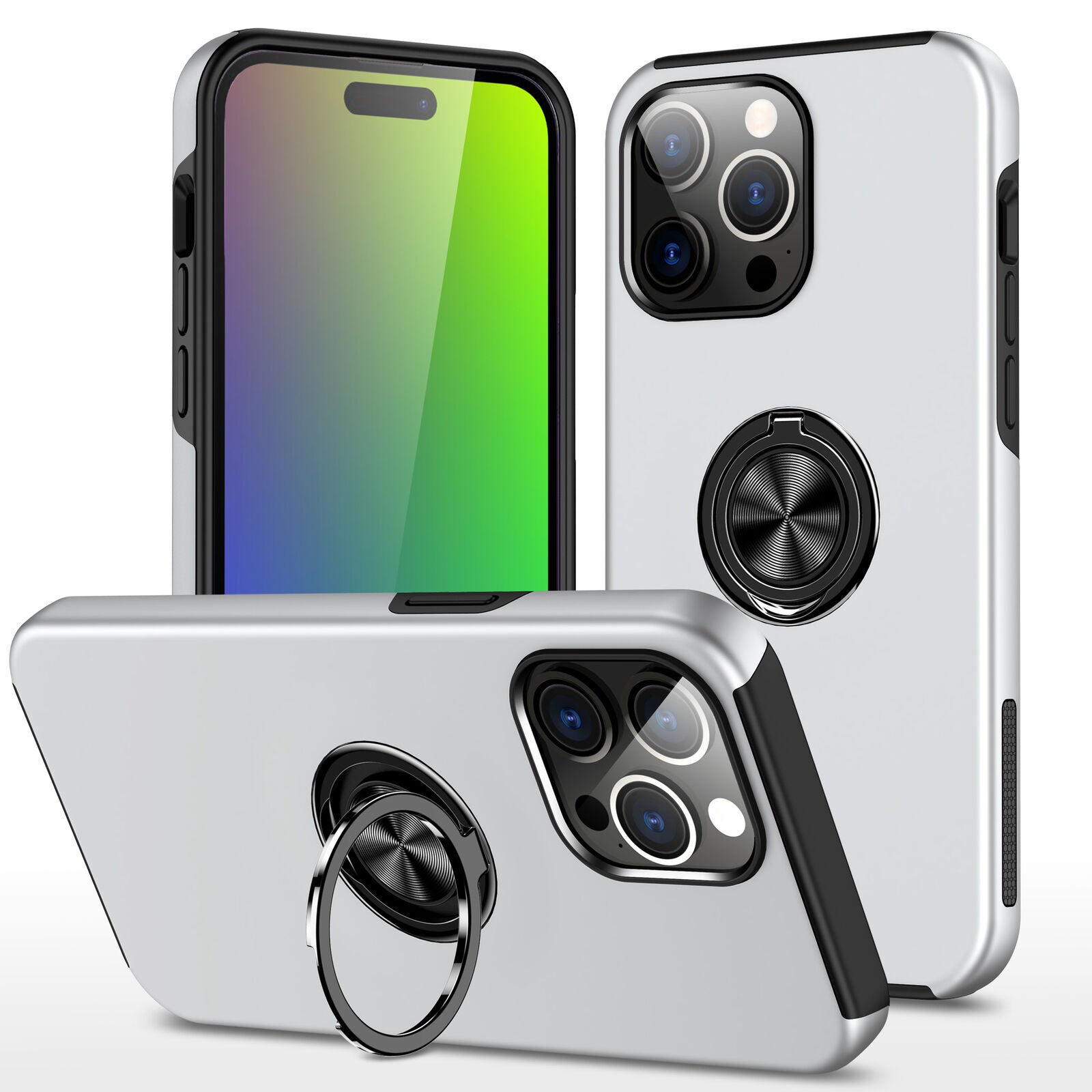 Hybrid Magnetic Invisible Ring Case for iPhone 13 Pro