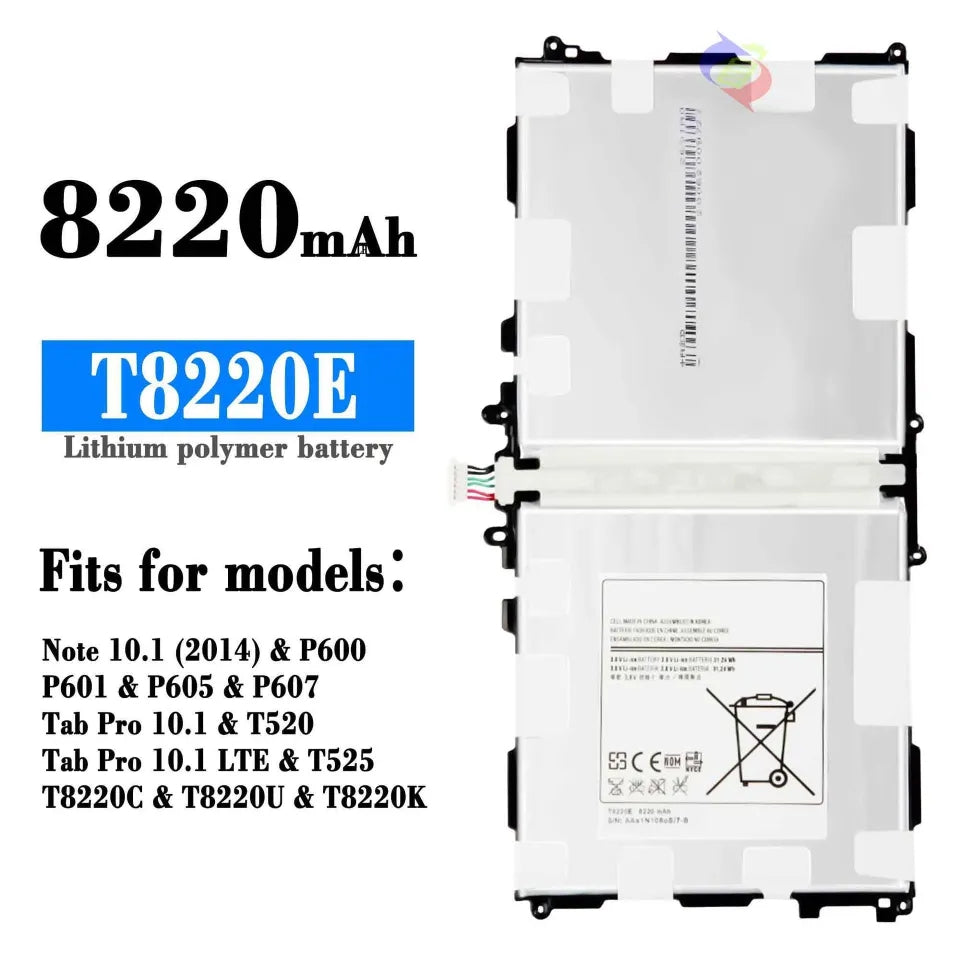 Batterie de remplacement pour tablette Samsung Tab Pro 10,1