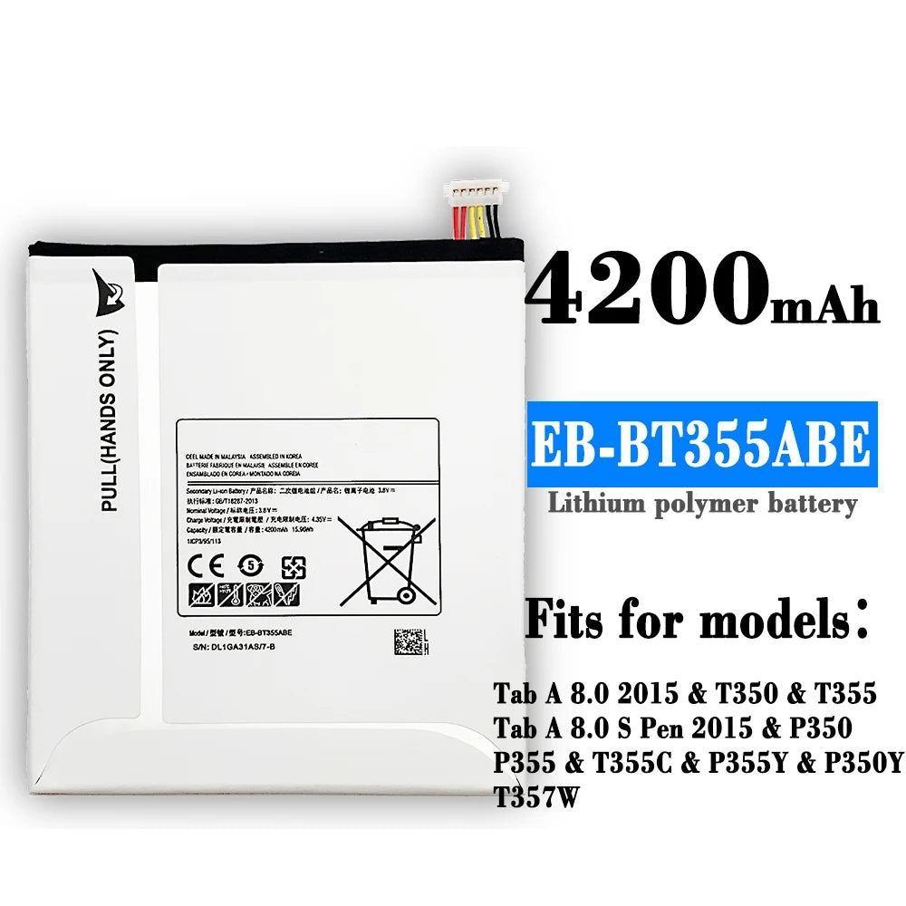 Batterie de remplacement pour tablette Samsung Tab A 8.0