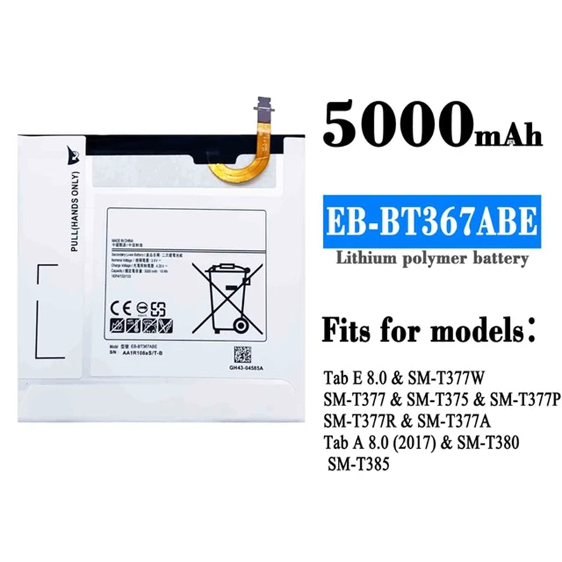 Replacement Tablet Battery for Samsung Tab E 8.0