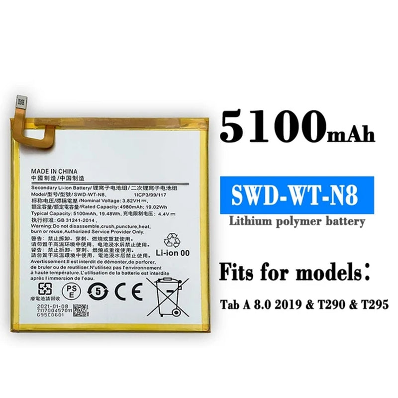 Replacement Tablet Battery for Samsung Tab A 8.0