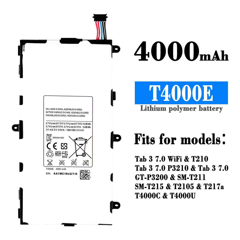 Batterie de remplacement pour tablette Samsung Tab 3 7.0