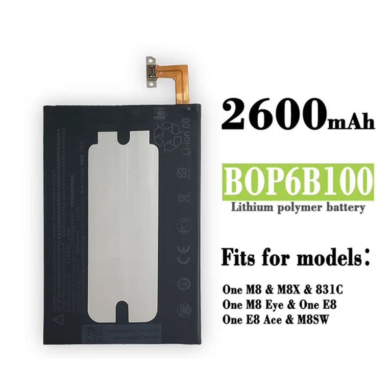 Replacement Battery for HTC One M8 M8x, B0P6B100