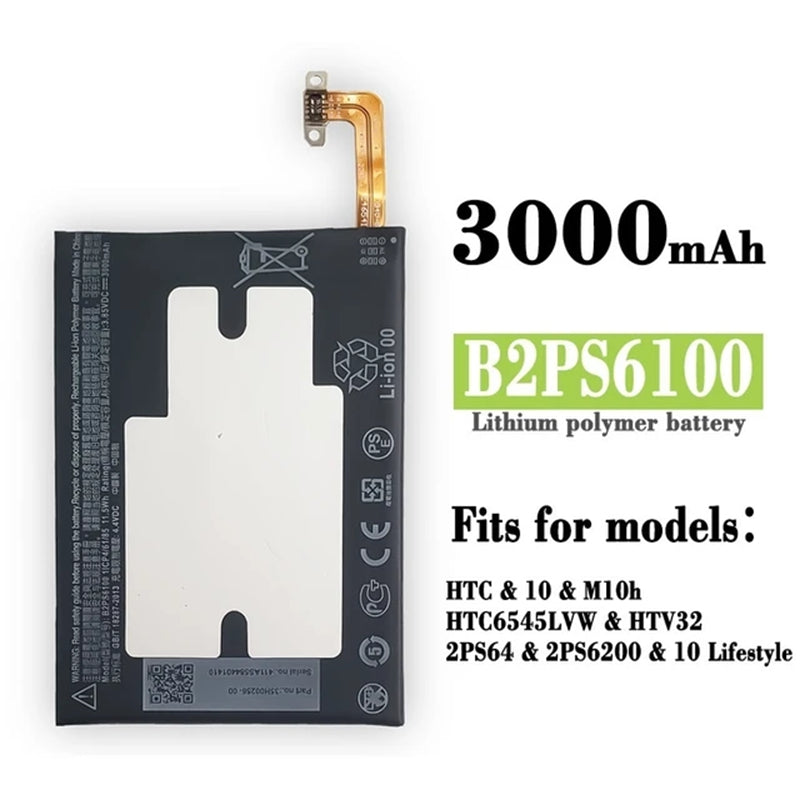 Replacement Battery for HTC One M10 M10U M10H, B2PS6100