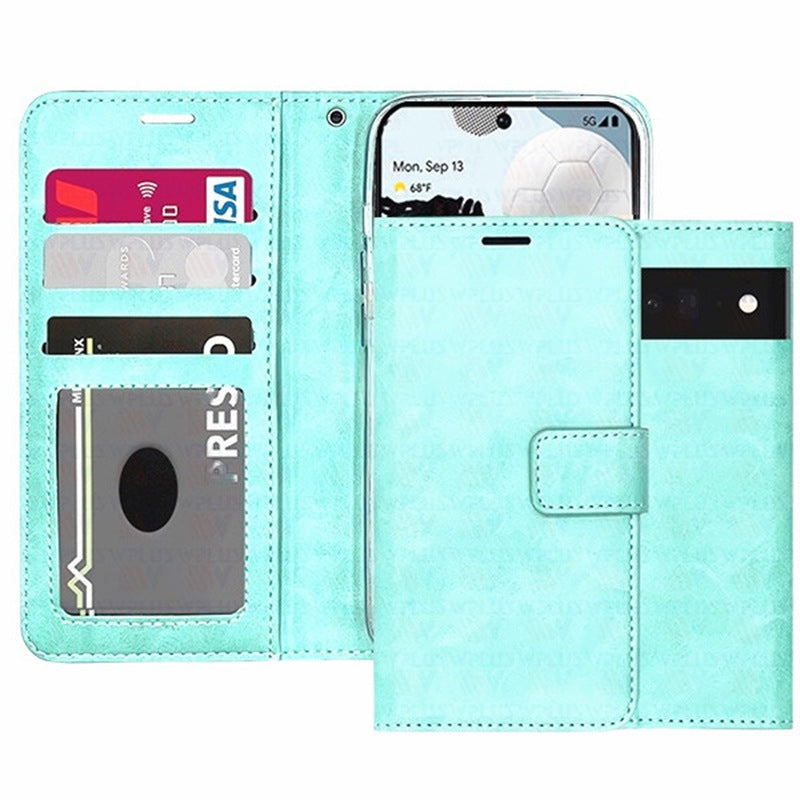 Leather Folio Wallet Case for Google Pixel 9 Pro XL