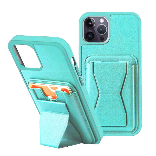 Card Holder Wallet Case with Kickstand for iPhone 15 Pro Max