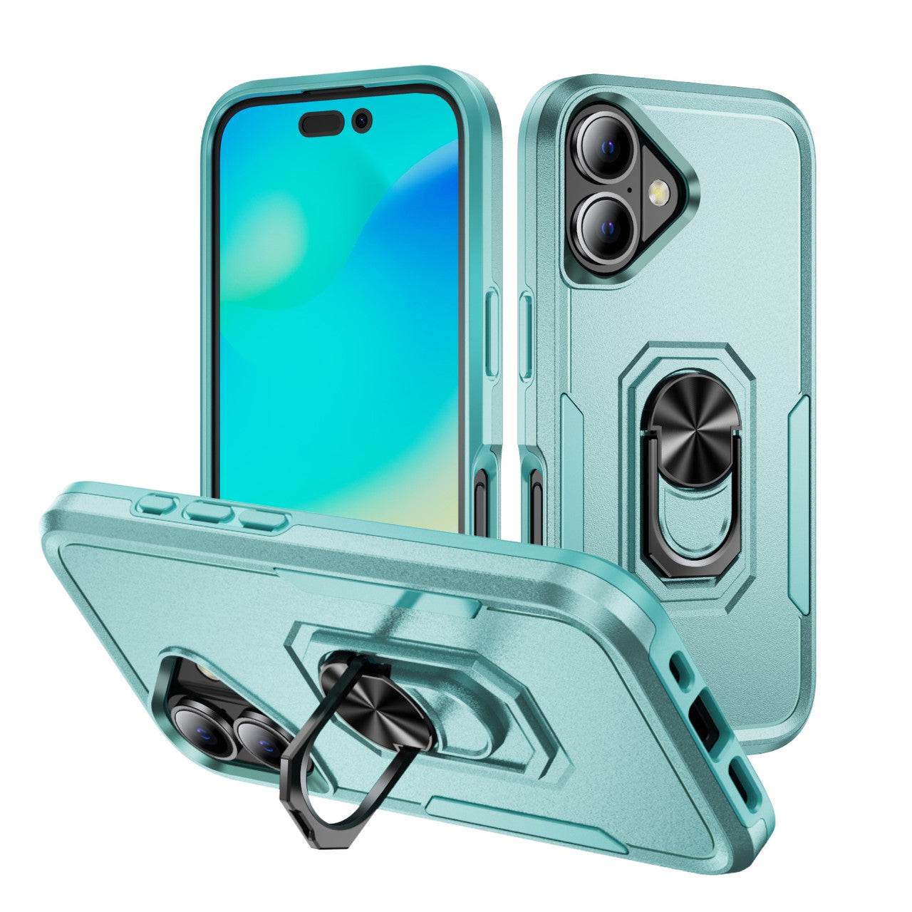 Coque robuste avec anneau pour iPhone 16