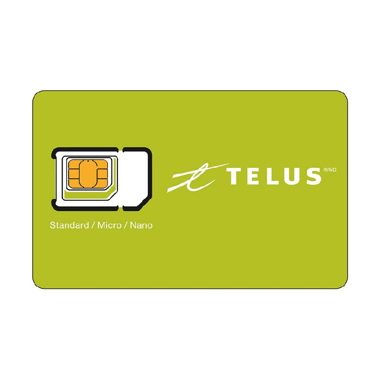 Carte SIM multi-sim prépayée Telus Mobile CANADA 4G LTE