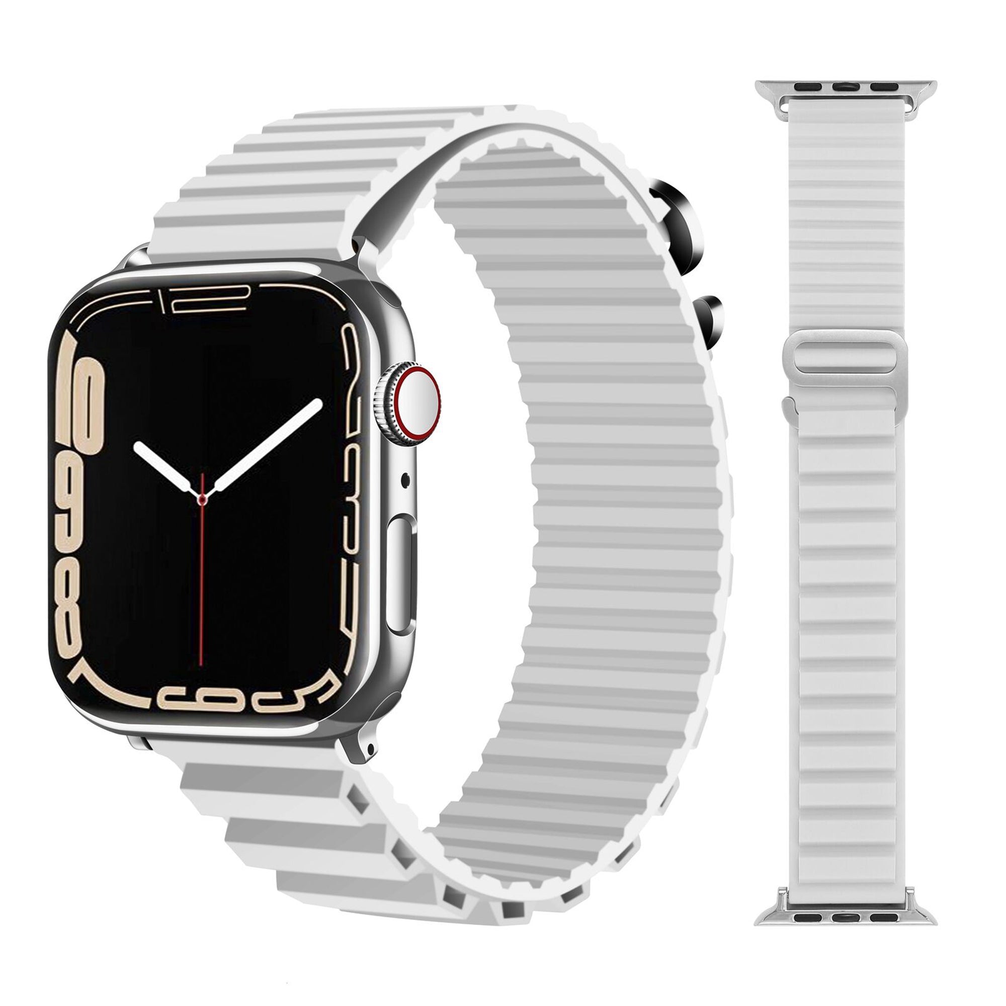 Bracelet de rechange en silicone style alpin et océan pour Apple Watch iWatch