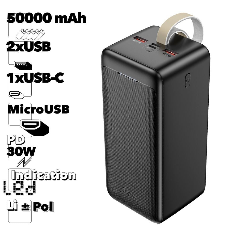 (50000mAh) USB-C Micro USB External Battery Charger Portable Power Bank