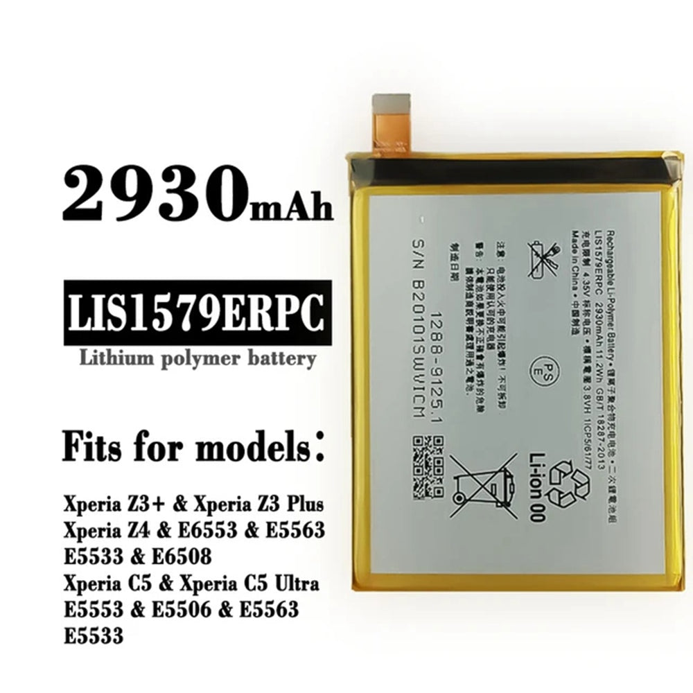 Batterie de remplacement pour Sony Xperia Z4 / Z3 Plus / C5 / C5 Ultra (E6553), LIS1579ERPC