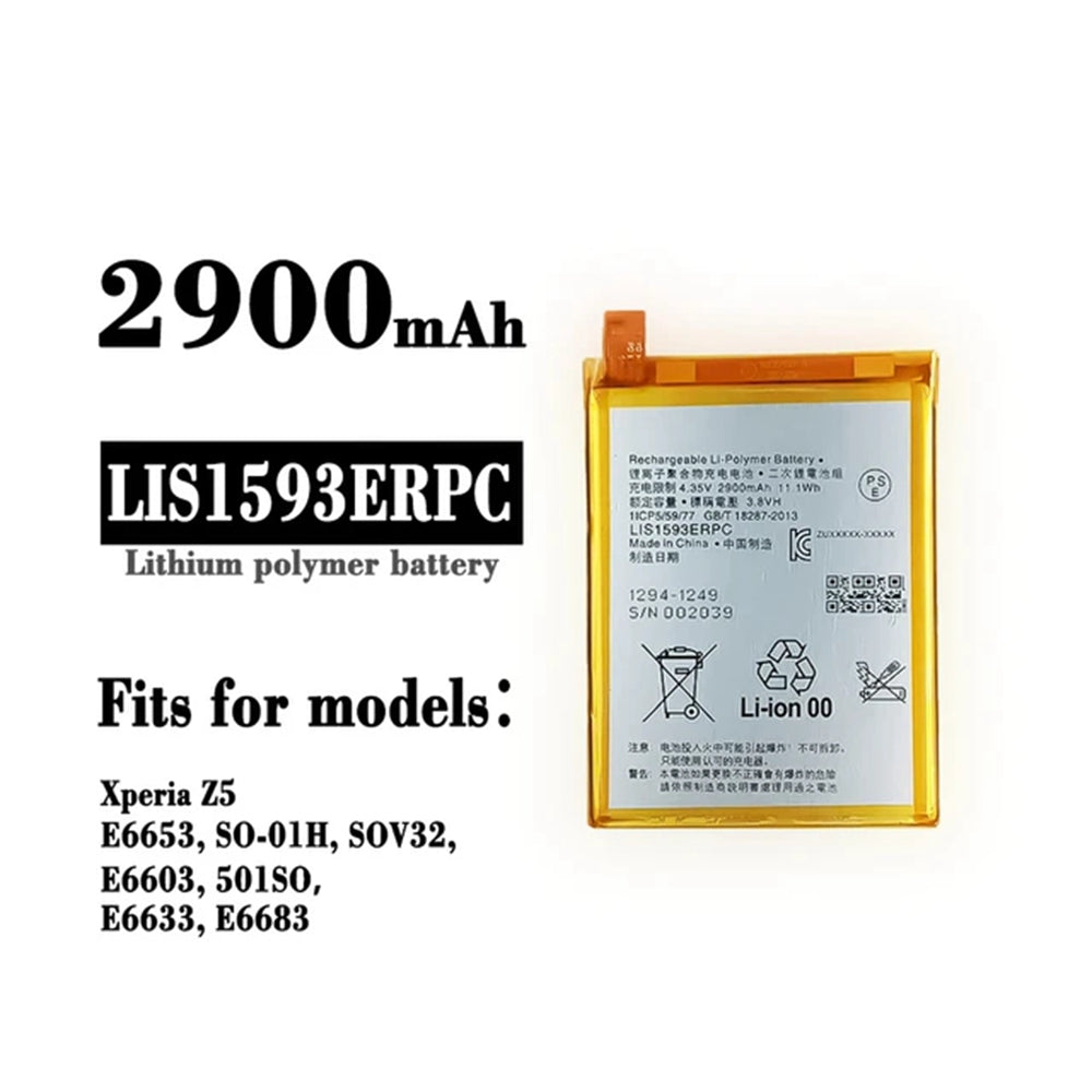 Replacement Battery for Sony Xperia Z5 (E6653), LIS1593ERPC