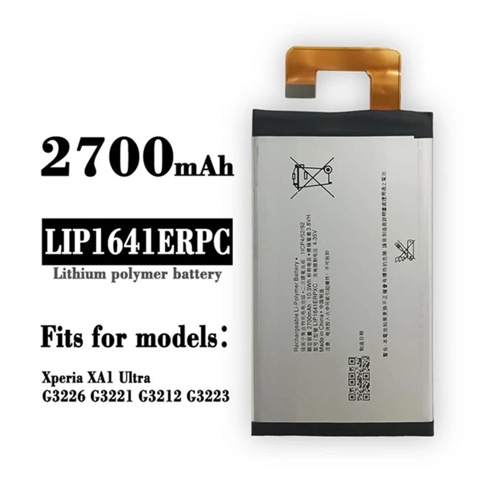 Batterie de remplacement pour Sony Xperia XA1 Ultra (G3221 G3212 G3223 G3226), LIP1641ERPXC