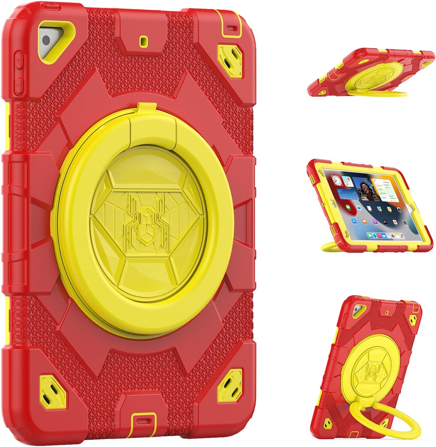 Rugged Defender Ring Kids Case with Strap for iPad 7 / 8 / 9 (7th / 8th / 9th Gen.) 10.2