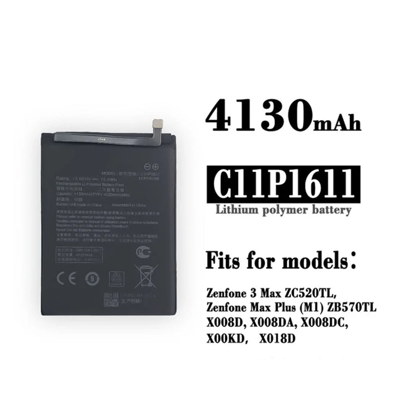 Replacement Battery for ASUS Zenfone 3 Max (ZC520TL), C11P1611