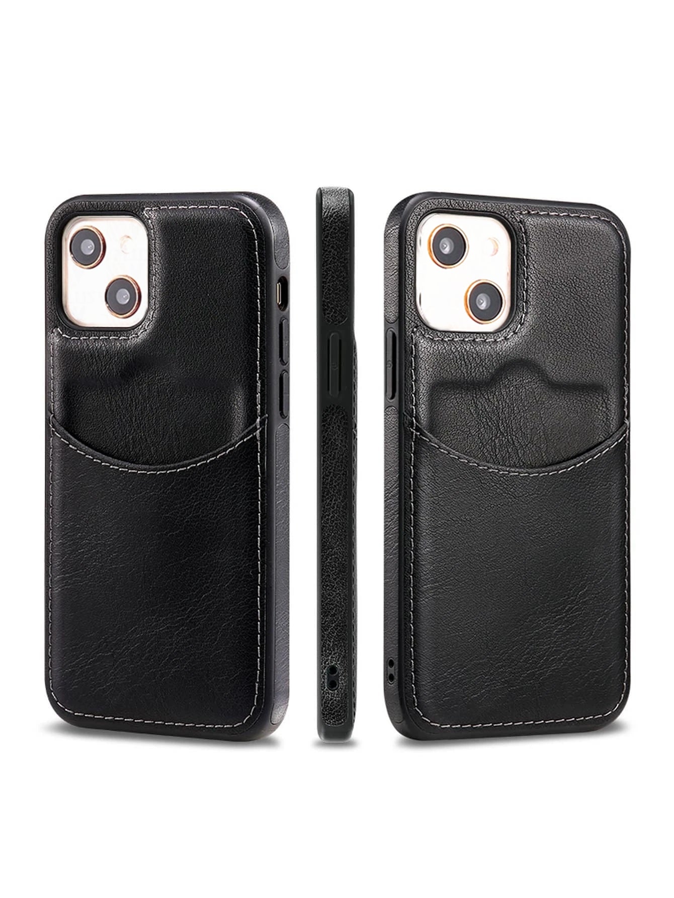 Étui de poche en cuir pour iPhone 15 / 14