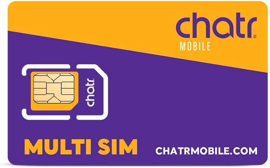 Carte SIM multi-sim prépayée Chatr Mobile CANADA 4G LTE