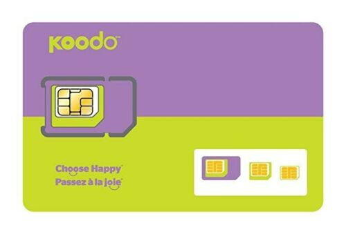 Koodo Mobile CANADA 4G LTE Prepaid Multi Sim Card