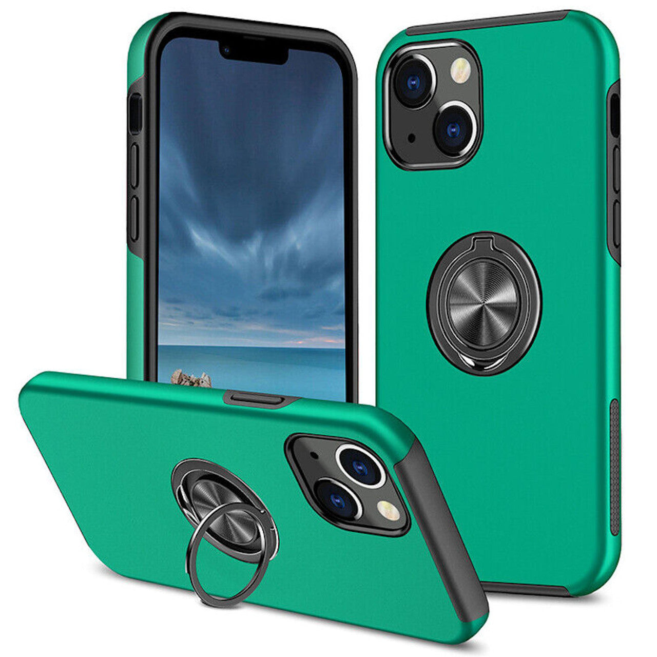 Hybrid Magnetic Invisible Ring Case for iPhone 15 Plus