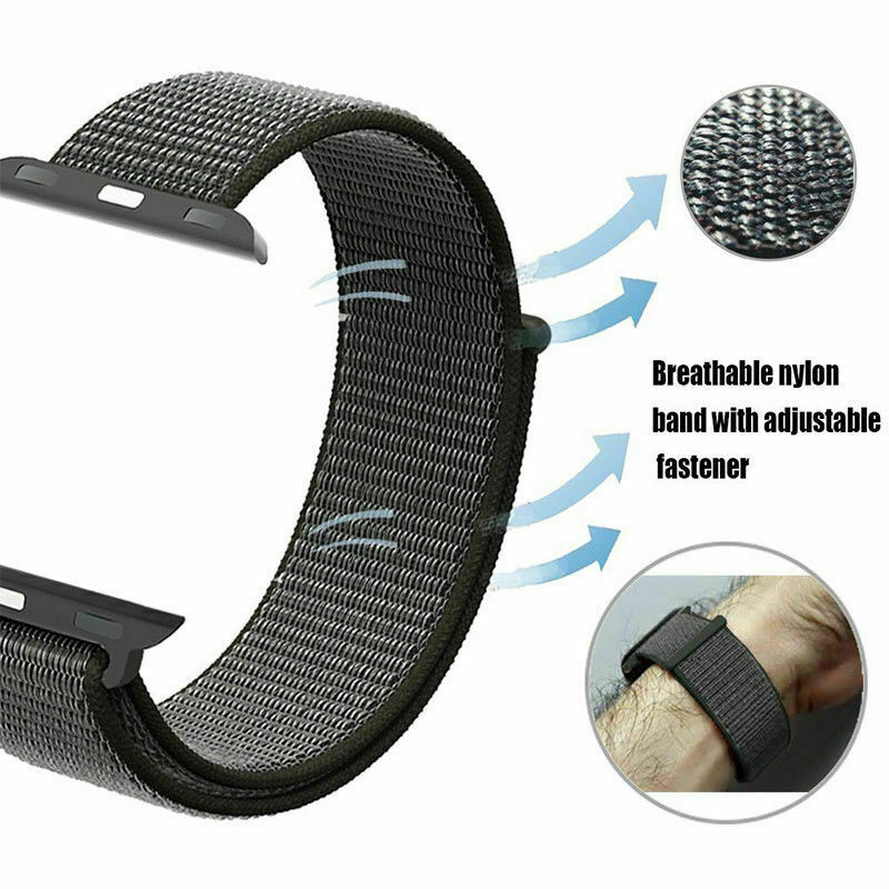 Nylon Sport Loop Replacement Band Strap for Apple Watch iWatch