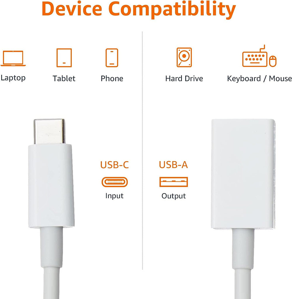 USB-C Male to USB-A Female Adapter OTG Cable Connector