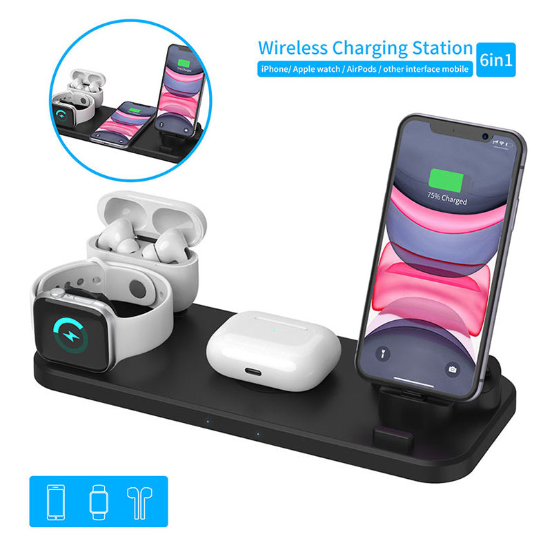 6 in 1 Wireless Charger Dock Stand Station