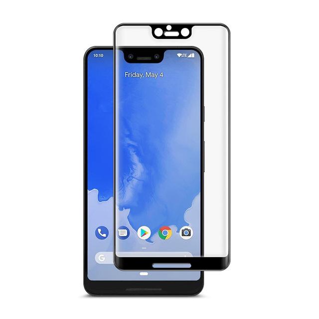 Protecteur d'écran en verre trempé à couverture complète incurvé pour Google Pixel 3 XL