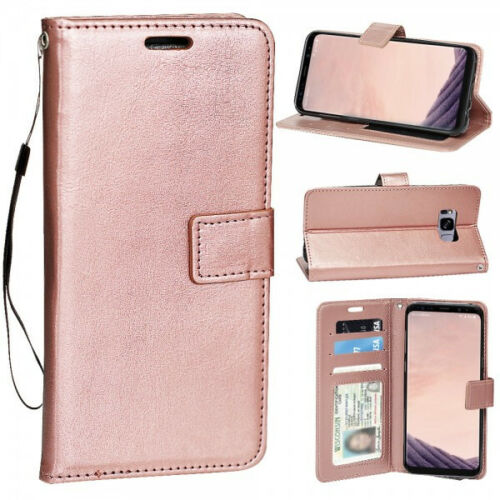 Leather Folio Wallet Case for Samsung Galaxy S8 Plus