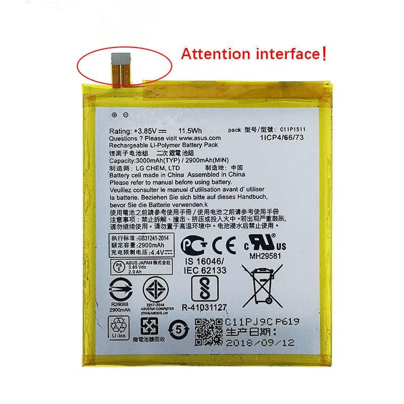 Replacement Battery for ASUS Zenfone 3 (ZE552KL ZS570KL), C11P1511