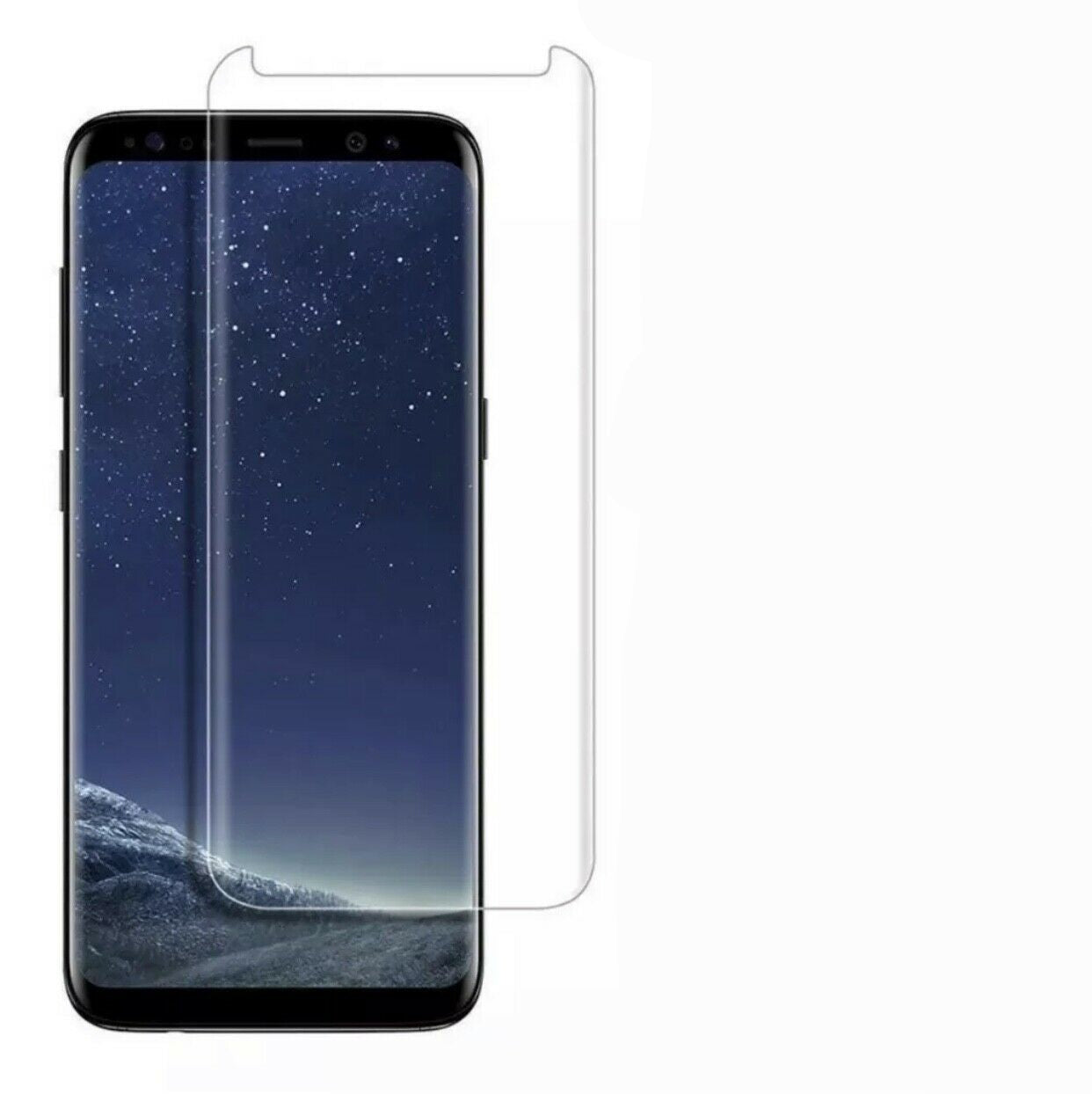 Protecteur d'écran en verre trempé à couverture complète incurvée pour Samsung Galaxy S8 Plus