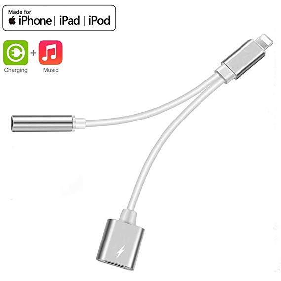 2 in 1 Lightning to Audio Jack Adapter & Charge Charging Cable