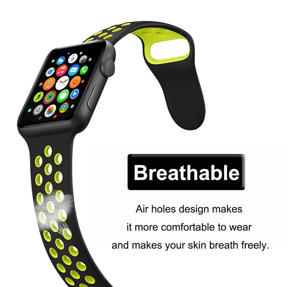 Bracelet de rechange en silicone Nike Sport pour Apple Watch iWatch