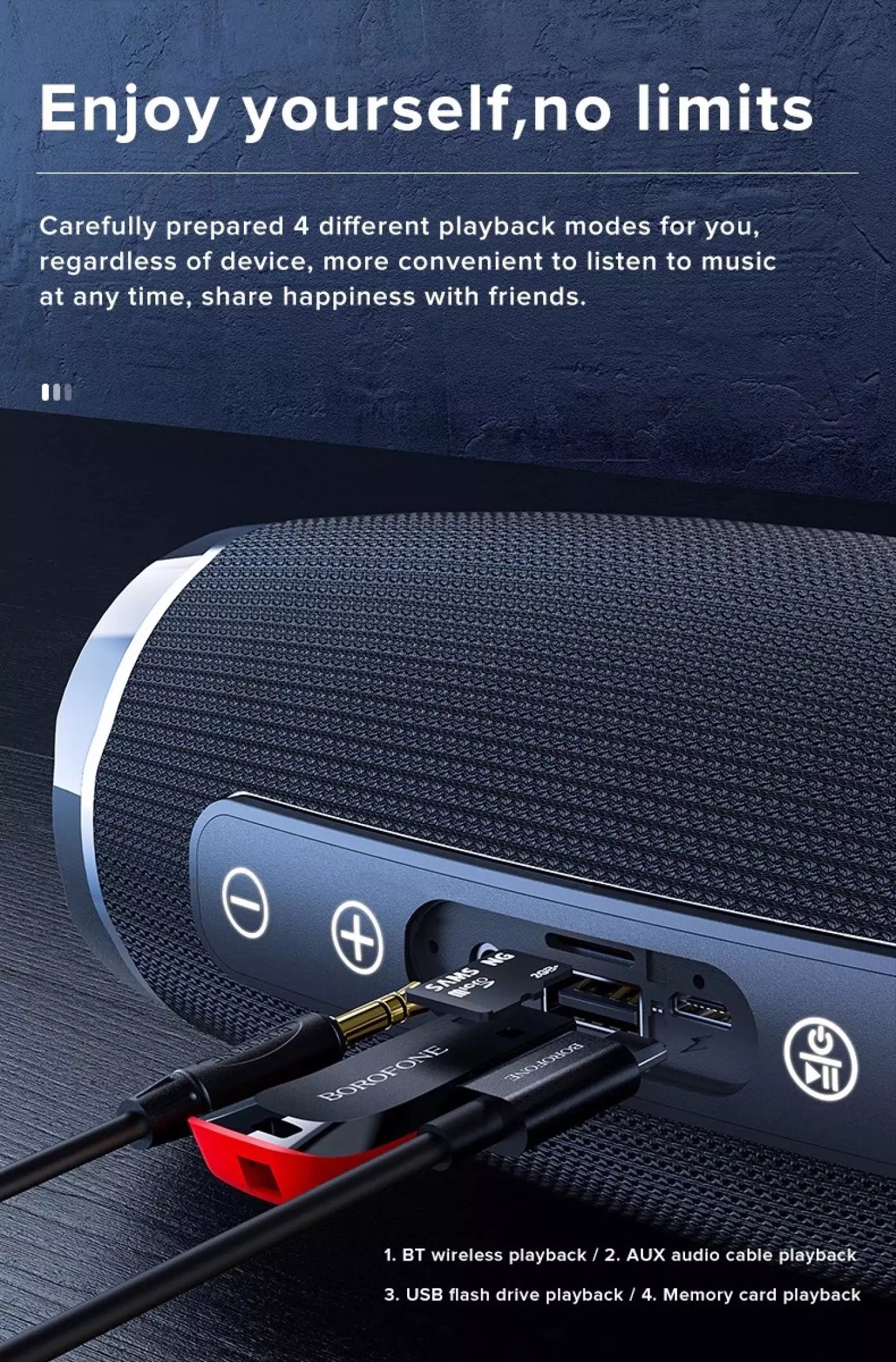 Portable Waterproof Wireless Bluetooth Sports Stereo Speaker