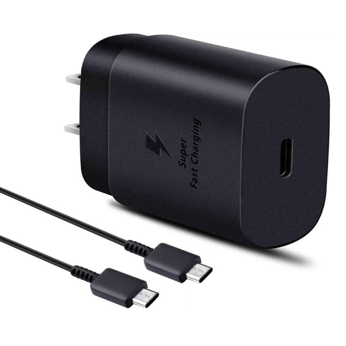 (25W) USB-C Fast Charging Power Adapter Wall Charger & USB-C Cable for Samsung Motorola Google Phones