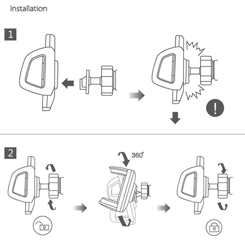 Support de téléphone portable à guidon réglable rotatif, pour moto, vélo, poussette