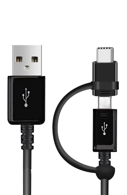 Adaptateur secteur USB à charge rapide, chargeur mural et câble Micro USB/USB-C (1 m) pour téléphones Samsung Motorola Google