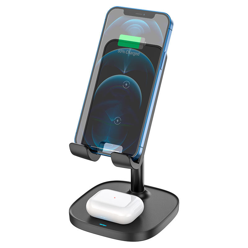 (15W) Wireless Charger Desktop Phone Holder Mount Cell Phone Stand