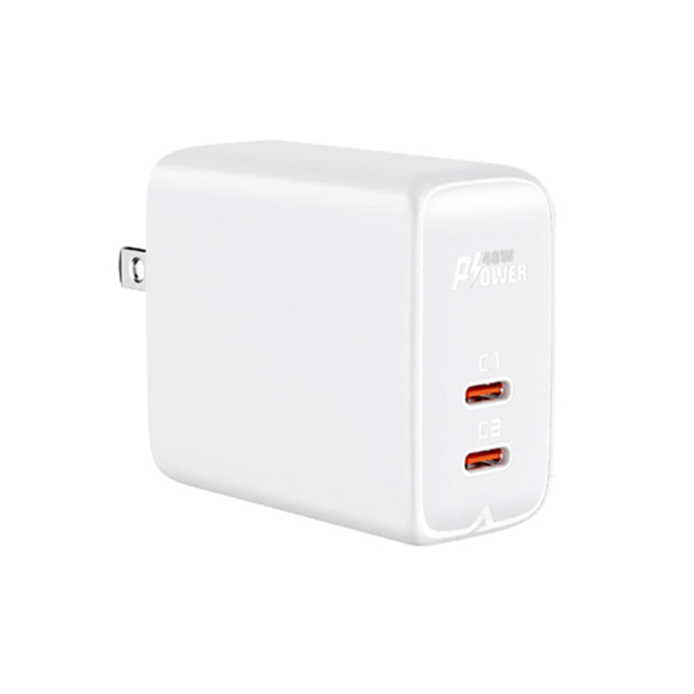 32W Dual Ports USB-A USB-C Plug Fast Charger Power Adapter