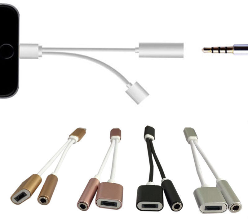 Adaptateur Lightning vers prise audio 2 en 1 et câble de chargement