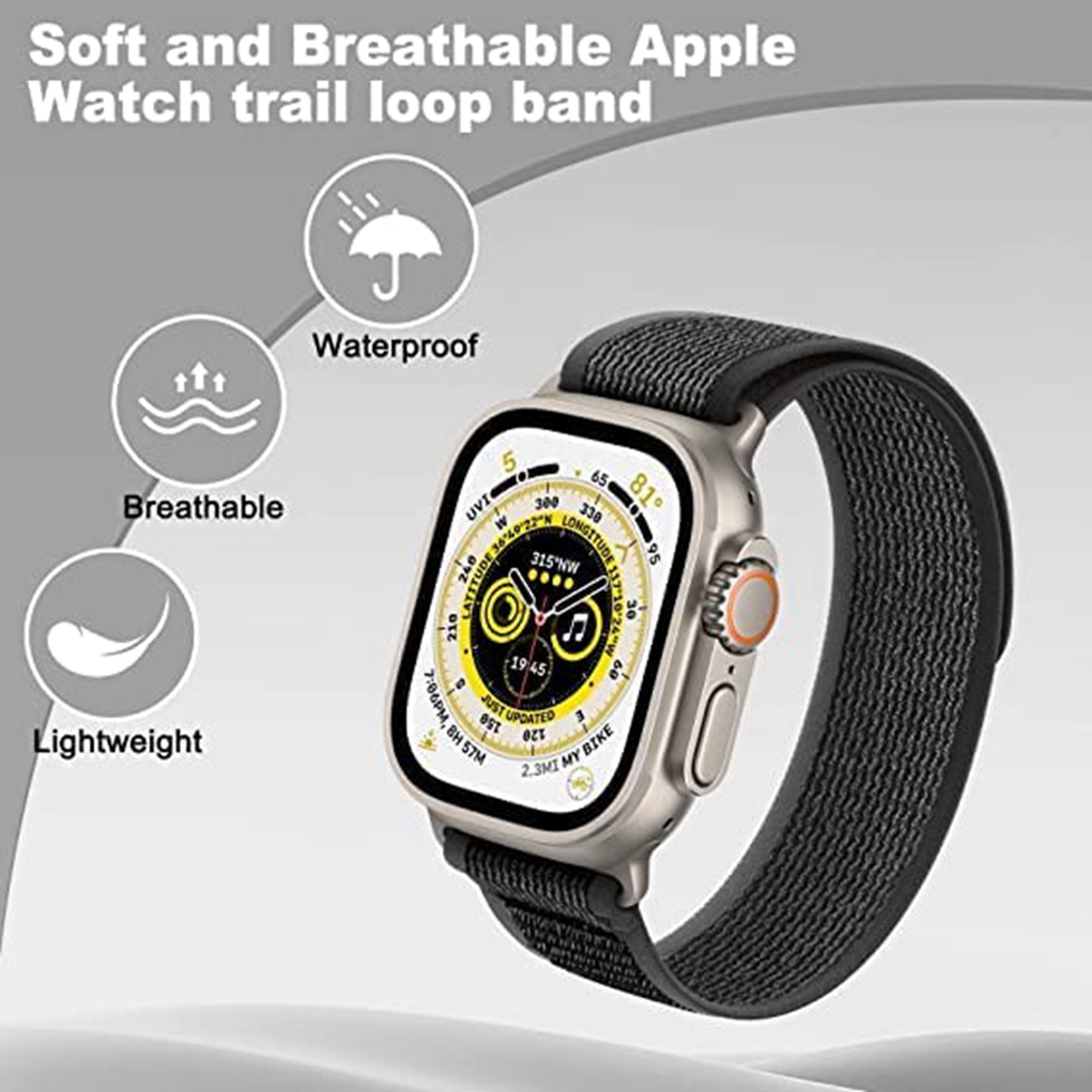 Bracelet de rechange en nylon Trail Loop pour Apple Watch iWatch