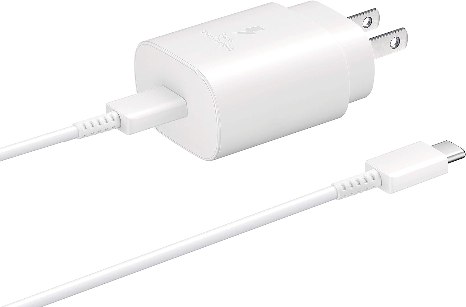 (25 W) Adaptateur secteur de charge rapide USB-C Chargeur mural et câble USB-C pour téléphones Samsung Motorola Google