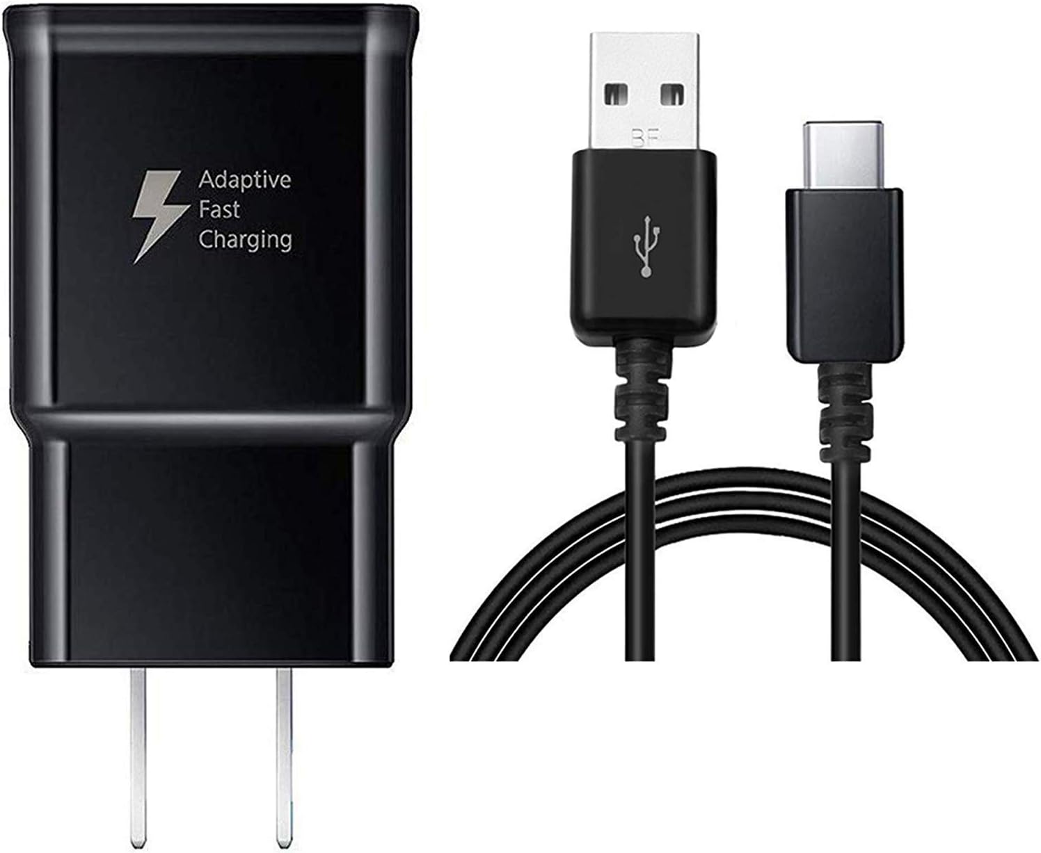 Adaptateur secteur USB à charge rapide, chargeur mural et câble USB-C (1 m) pour téléphones Samsung Motorola Google